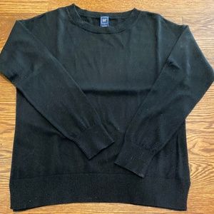 Like New Vintage Gap Black Merino Wool Crewneck Sweater (Size L)